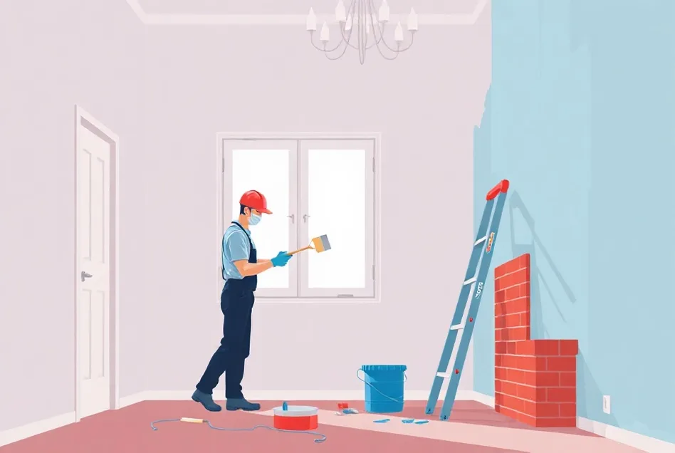 Intérieur rénové après travaux de peinture à Villeparisis